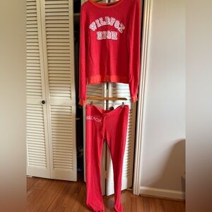 Wildfox Bright Red Lounge Set